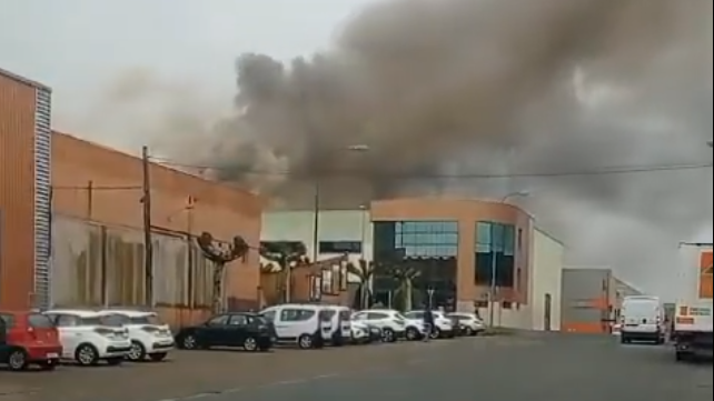 Incendio en O Ceao en una imagen de la CRTVG