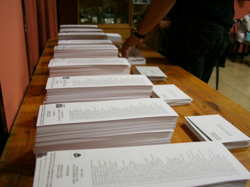 Eleccions parlament catalunya paperetes